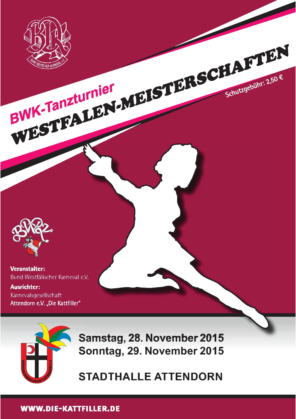 Rückblick BWK-Tanzturnier Westfalenmeisterschaften 2015