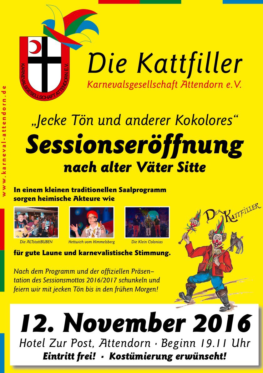 kg-attendorn plakat sessionseröffnung 2016