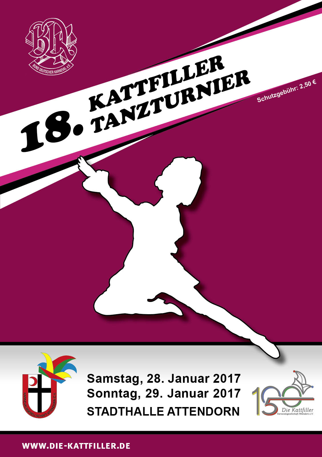 Ergebnisse Auslosung 18. Kattfiller-Tanzturnier 28./29. Januar 2017